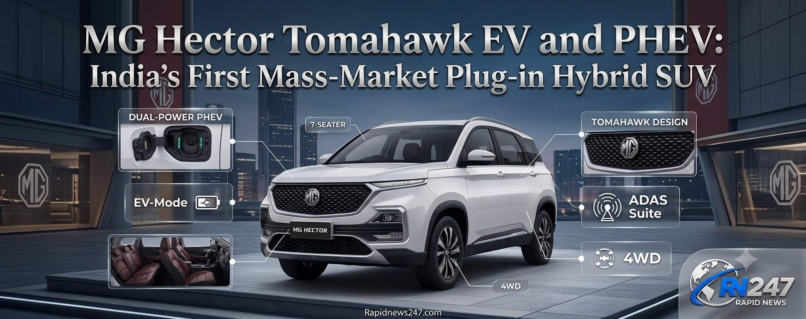 MG Hector Tomahawk EV and PHEV: India’s First Mass-Market Plug-in Hybrid SUV Explained